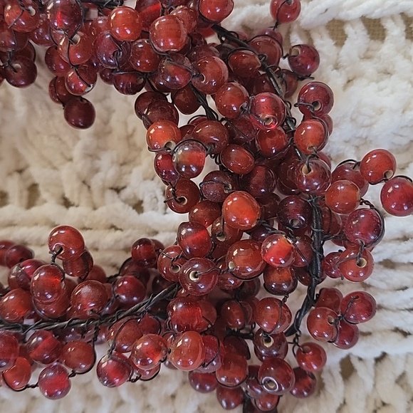 Pottery Barn Other - Pottery Barn Vintage Red Beaded Garland